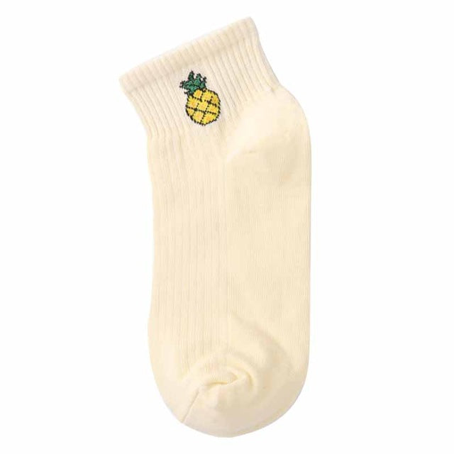 Cotton Loose Striped Crew Socks