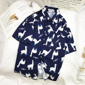 Short Sleeve Alpaca Shirt