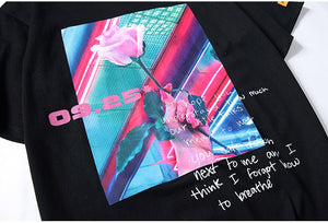 Hip Hop Streetwear Rose T-shirt