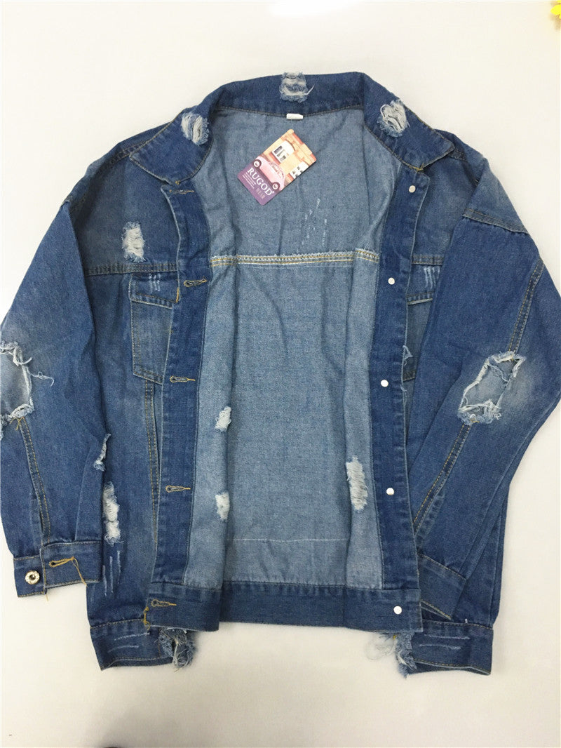 Vintage Fabric Patchwork Denim Jacket