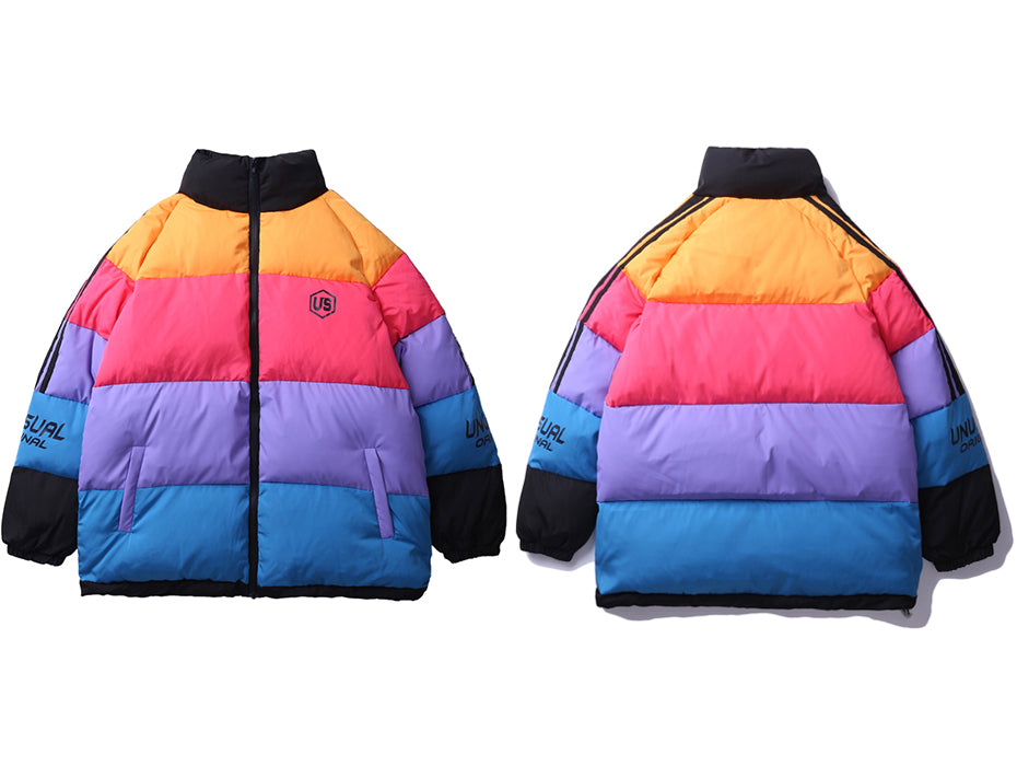 Streetwear Rainbow Winter Jacket