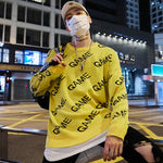 Game Printed Oversized Sweater
