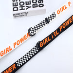 Girl Power Double D Ring Buckle Belt