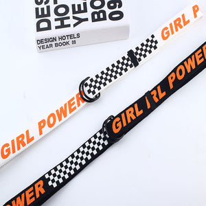 Girl Power Double D Ring Buckle Belt