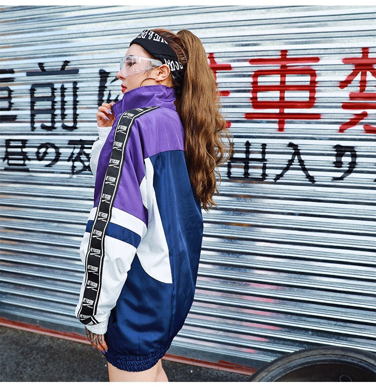 Patchwork Block Thin Jacket