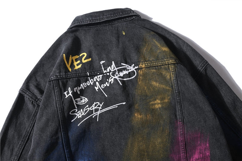 Paint Flame Denim Jacket