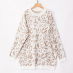 Leopard Print Knitted Sweater