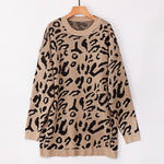 Leopard Print Knitted Sweater