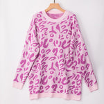 Leopard Print Knitted Sweater