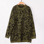 Leopard Print Knitted Sweater