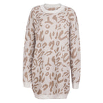 Leopard Print Knitted Sweater