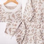 Leopard Print Knitted Sweater