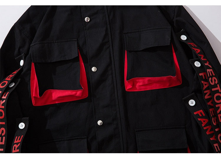Multi-Pocket Casual Streetwear Jacket Hoodie