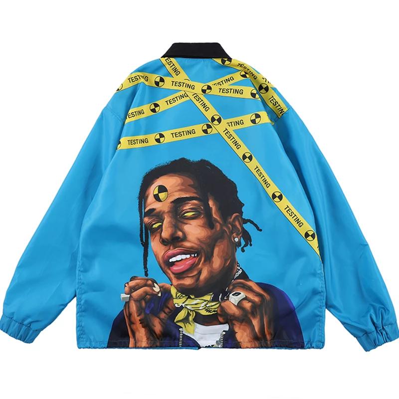 Rap Music Printed Cargo Jacket