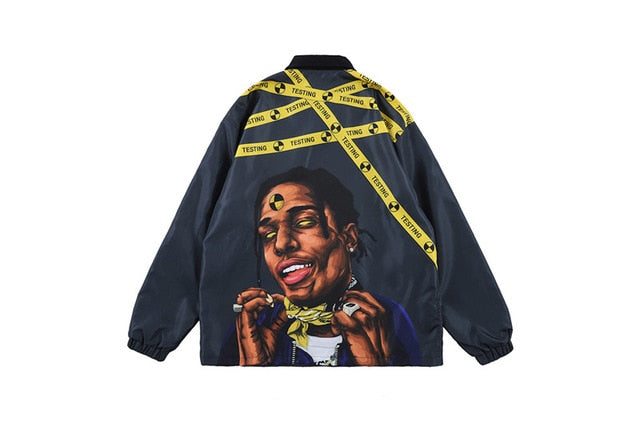 Rap Music Printed Cargo Jacket
