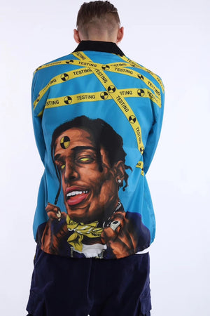 Rap Music Printed Cargo Jacket