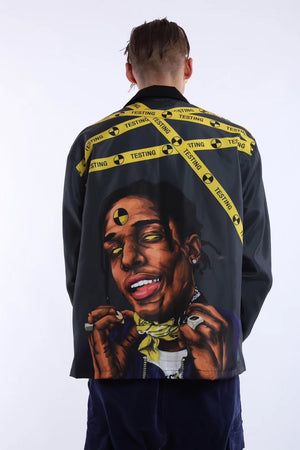 Rap Music Printed Cargo Jacket