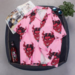 Devil Printed Short Sleeve Hawaiian Shirts