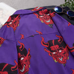 Devil Printed Short Sleeve Hawaiian Shirts