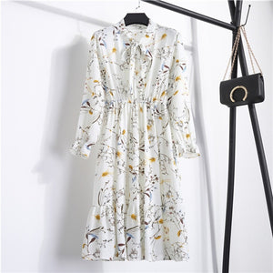 Floral Print Chiffon Dress