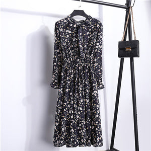 Floral Print Chiffon Dress