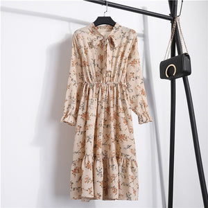 Floral Print Chiffon Dress