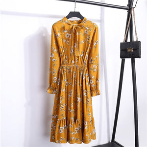 Floral Print Chiffon Dress