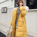 Thicken Fur Hooded Warm Female Long Parka Padded Coat