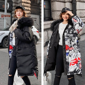 Women Hooded Thicken Fur Long Warm Coat