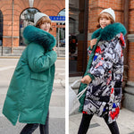 Women Hooded Thicken Fur Long Warm Coat