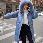 Women Hooded Thicken Fur Long Warm Coat