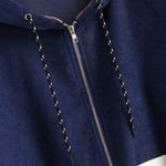 Splicing Zipper Pocket Hooded Pullovers