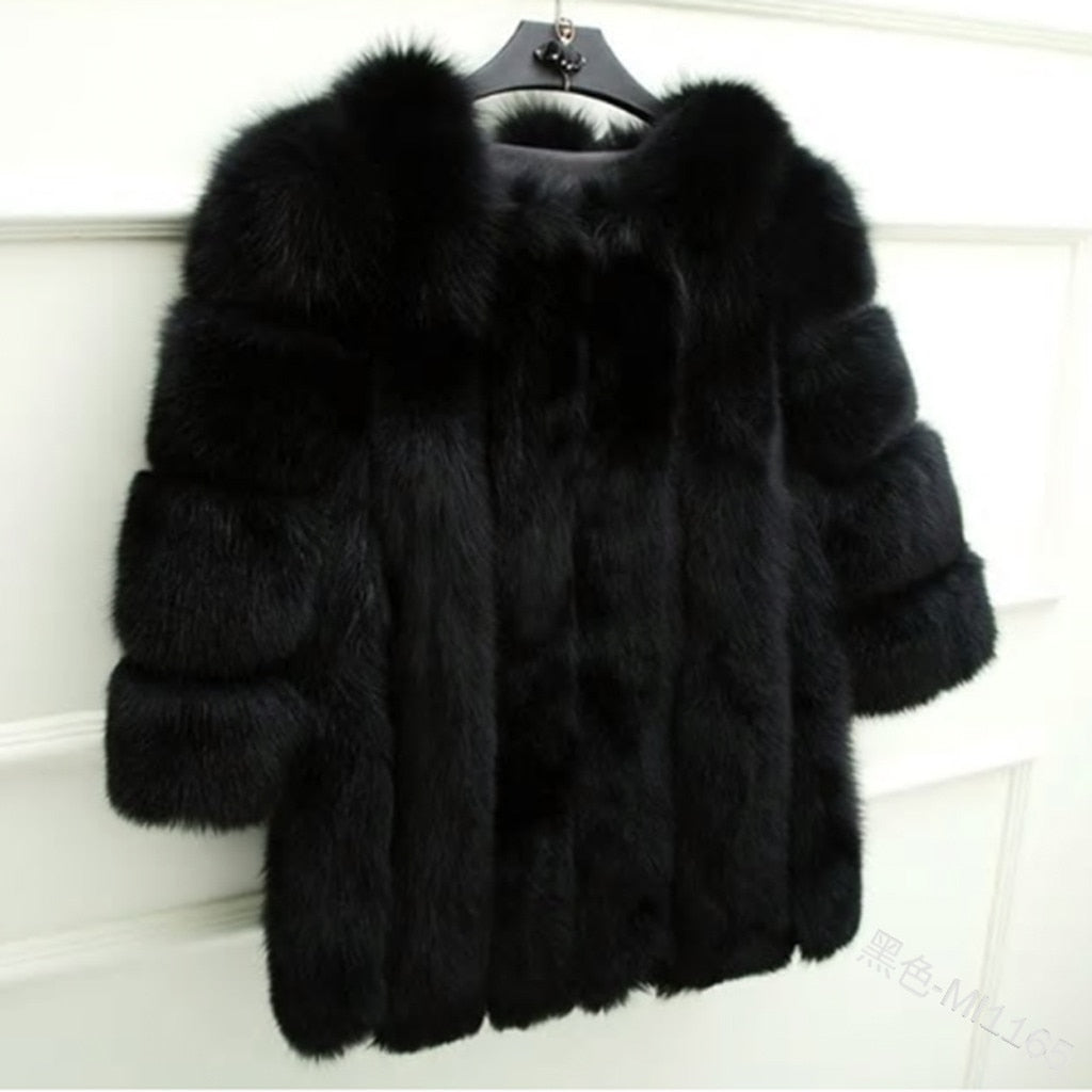 Faux Fur Coat Warm Furry Jacket