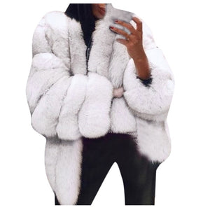 Faux Fur Coat Warm Furry Jacket