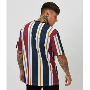 Color Stripes Short Sleeve T-shirt
