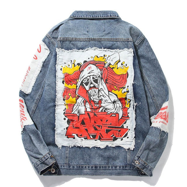 Hip Hop Streetwear Denim Jacket