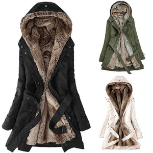 Warm Thick Long Jacket Hooded