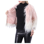 Furry Fur Long Sleeve Gradient Colors Jacket