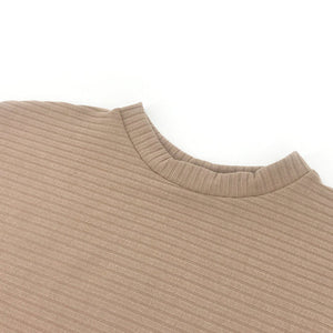 Ruffled Stitching Sleeve Round Neck Pullovers