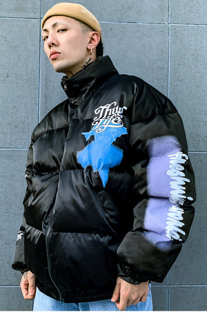 Spray Paint Graffiti Streetwear Men Windbreaker Jacket