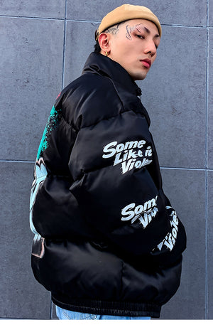 Spray Paint Graffiti Streetwear Men Windbreaker Jacket