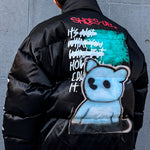 Spray Paint Graffiti Streetwear Men Windbreaker Jacket