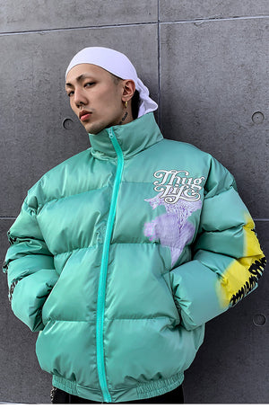 Spray Paint Graffiti Streetwear Men Windbreaker Jacket