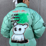 Spray Paint Graffiti Streetwear Men Windbreaker Jacket