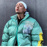 Spray Paint Graffiti Streetwear Men Windbreaker Jacket