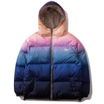 Gradient Mens Thick Parkas Fashion Streetwear Casual Warm Jacket