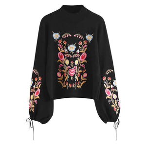 Retro Printed Sweatshirt Long Sleeve Top