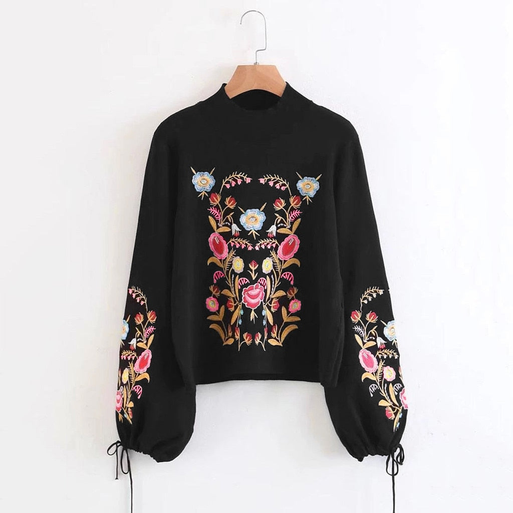 Retro Printed Sweatshirt Long Sleeve Top