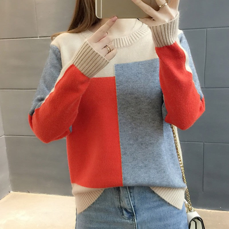 Round Collar Candy Color Sweater