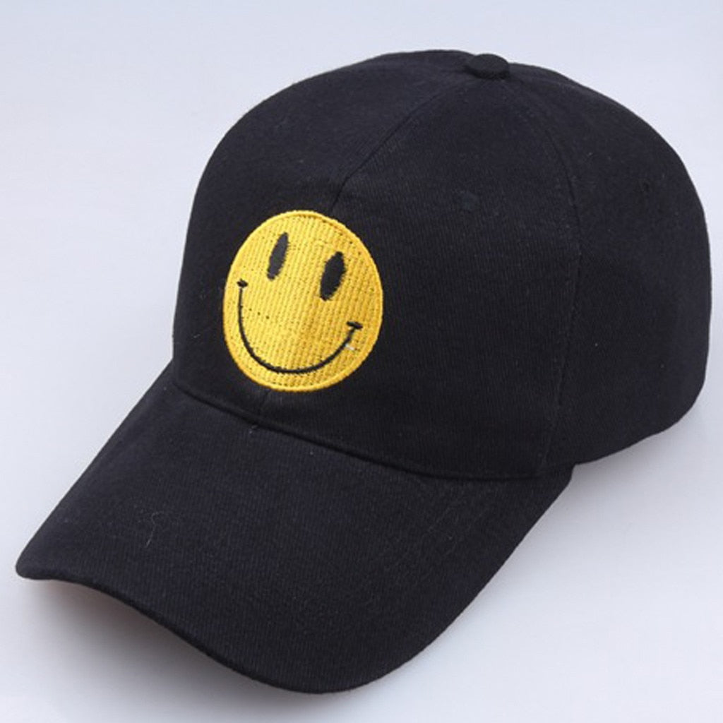 Smiley Embroidered Baseball Caps